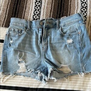 Old Navy Light Blue Distressed Denim Cutoff Shorts
